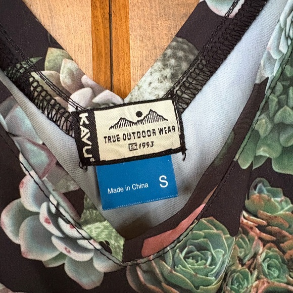 Kavu Black Floral Mini Dress - Picture 2 of 4